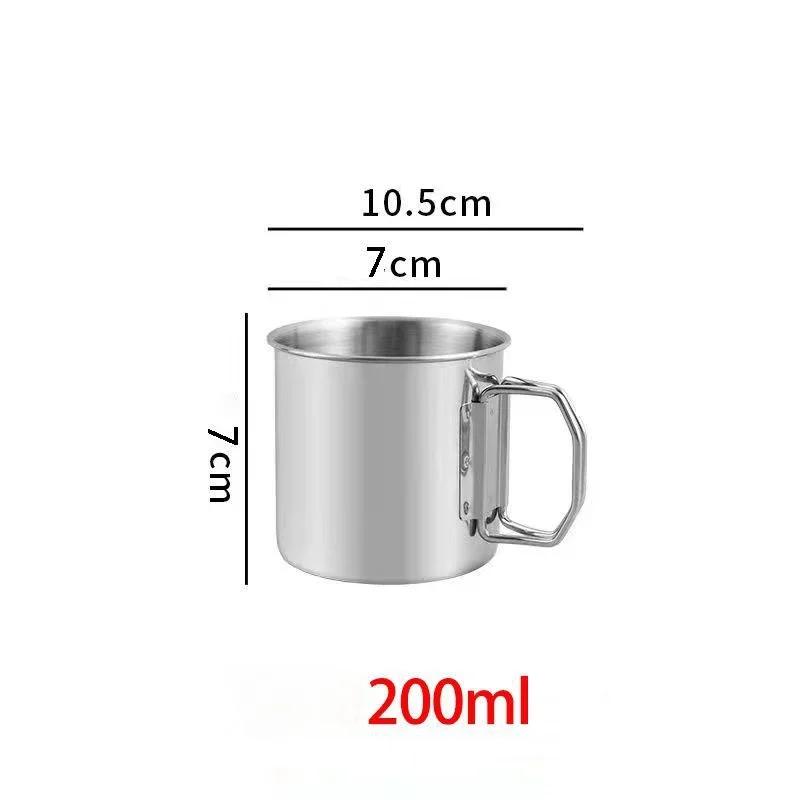 

Стакан для воды из нержавеющей стали, походные кофейные чашки для отдыха на природе, переносные чашки с карабином, складная чашка для воды, походная туристическая посуда
