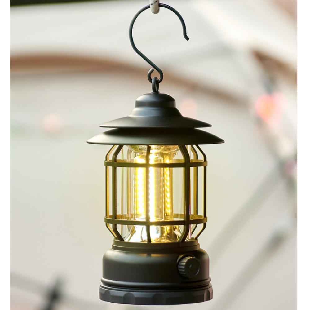 Hanging Rechargeable LED Camping Lantern, (Black)