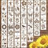 50 pezzi/set Set di Stencil Riutilizzabili Fai da Te per Pittura Modelli Vuoti per Pittura Stencil per Artigianato Creazione di Biglietti