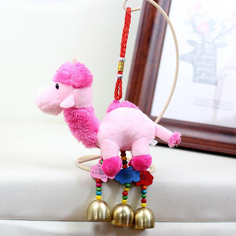 Adorable Plush Camel Toy Bell Ornament Souvenir Cute Stuffed Animal Keychain
