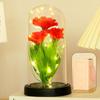 Valentine's Gold Folie Rose Glass Nattlys - Evig blomst Kreativ Ornament Bursdagsgave