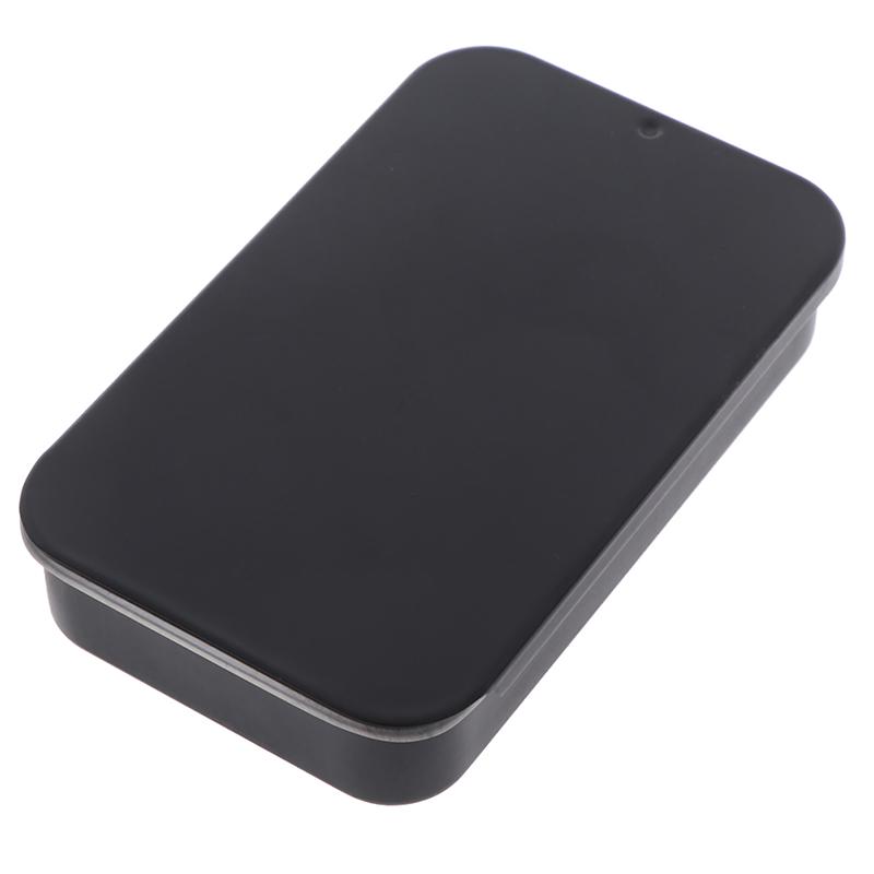 Маленькая металлическая банка с раздвижной крышкой, сладости, бальзам для губ, крем для бороды, воск, таблетки, 8X5X1,5 см