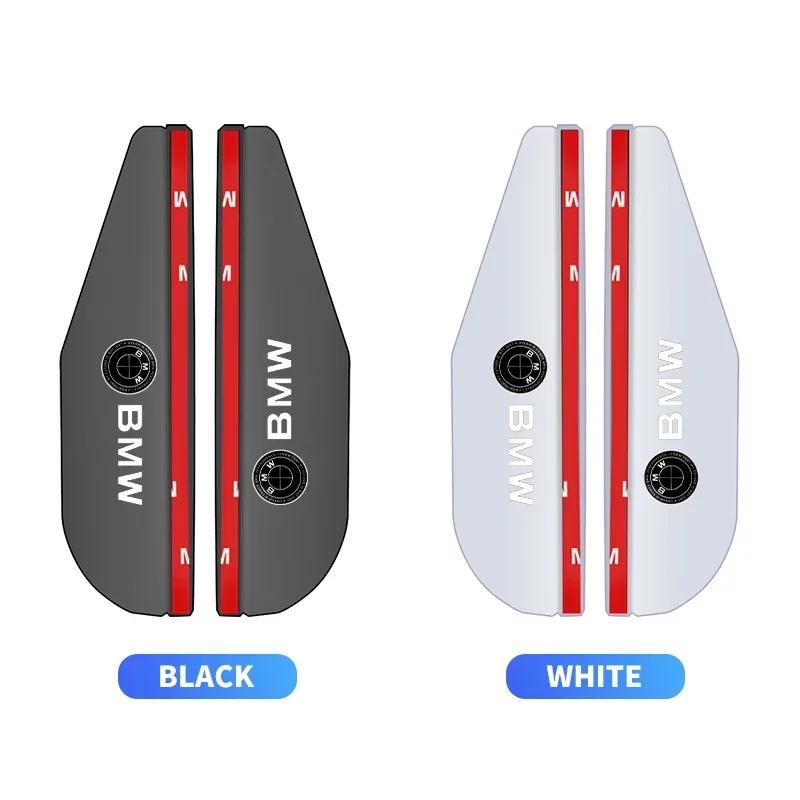 2PCS Transparent Auto Parts Rearview Mirror Protector Rain Eyebrow Visor Cover For BMW M 1 2 3 4 Series M Power X1 X5 X6 F30 E90