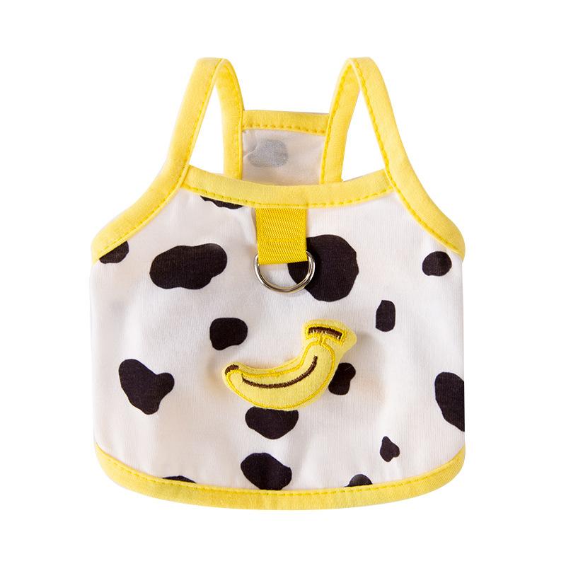 New Spring and Summer Cartoon Fruit Traction Suspender Small Dog Cat Puppy Dog Puppy Universal Clothing Pet Clothing