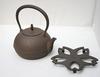 Ikenaga Iron Works Nanbu Ironware Kettle Holder for Iron Kettles, 16.5 X 16.5cm, Cherry Blossom and Brown