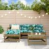 Vidaxl 5-Cz. Garden Furniture Set, With Cushions, Impregnated Pine