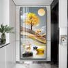 Modern Golden Rich Tree Canvas Painting Wall Art New Chinese Gold Deer Zen Stone Posters for Porch Wall Decoration Room Decor