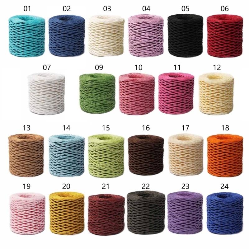 Raffia Yarn Buckwheats Crochet Hat Yarn Beach Bag Yarn, Raffia Crochet Yarn, Crochet Straw Knit Yarn, Knitting Materials