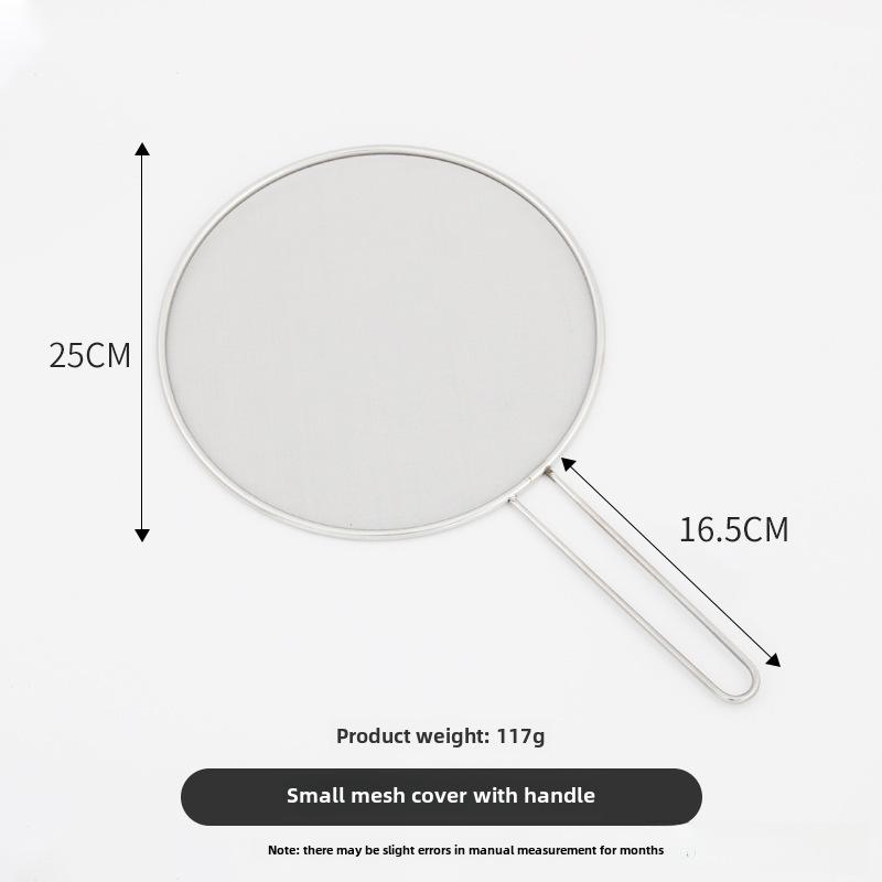 

Сітка для смаження з нержавіючої сталі з ручкою, що запобігає бризкам