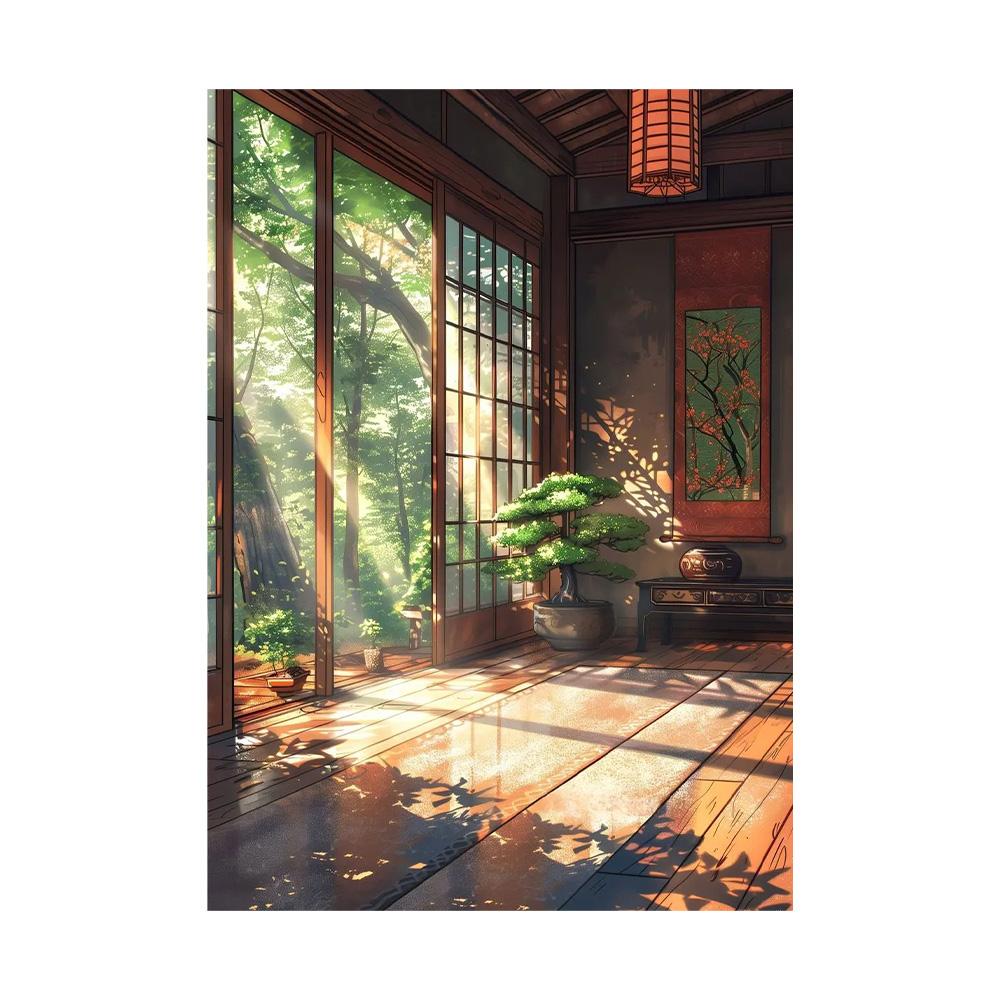 Japanese Landscape Samurai Geisha Bonsai Torii Gate Sakura Art Poster Canvas Painting Wall Prints Picture for Room Home Decor