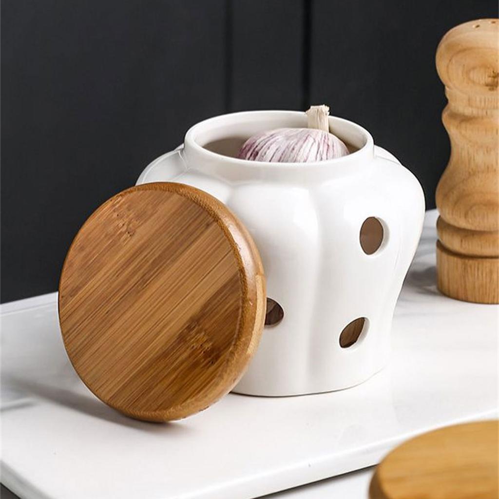 Stylish Storage Jar Handcrafted Hollow Container for Jewelry Garlic Ginger Container Candy Storage Box Jar with Lid