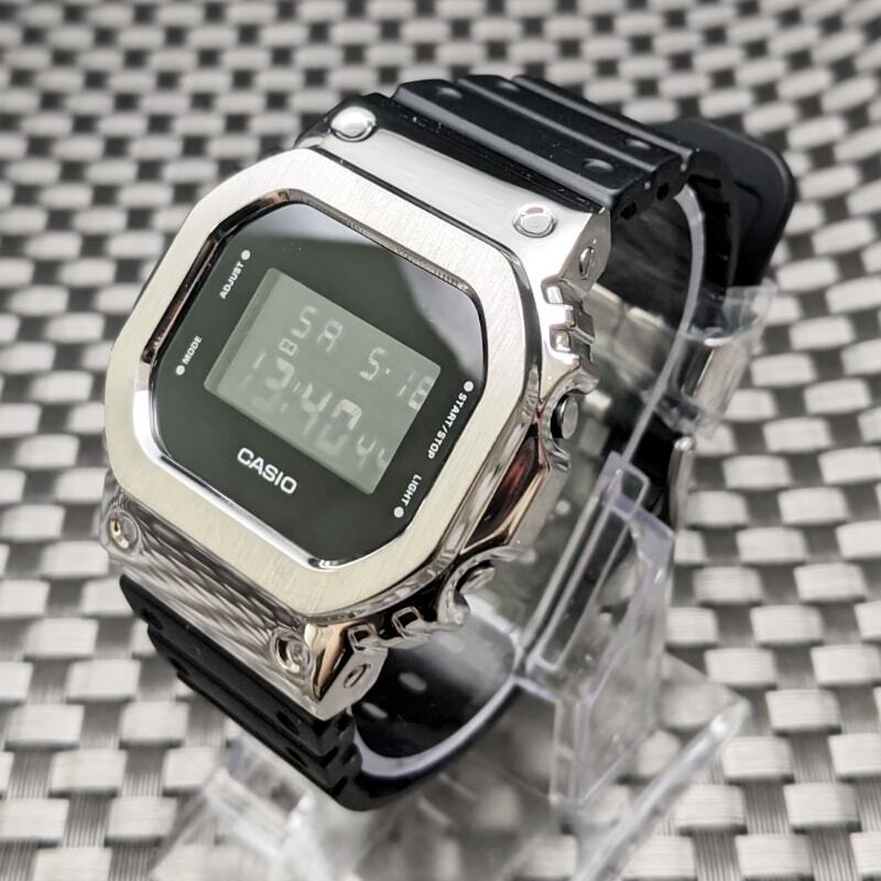 CASIO Metal Bezel for 5600 Series G-SHOCK Customization, 'Silver', DW-5600E GW-B5600, etc.