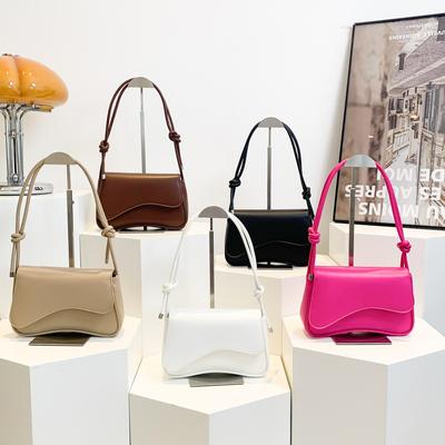 Korejský styl Jednoduchá jednobarevná kabelka pod paži Nový design niky Ins Crossbody Taška Ležérní taška Malá čtvercová taška