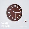 Maillard Brown Retro Simple Wall Clock New Home White Wall Clock No Punching Fashion Home Decoration