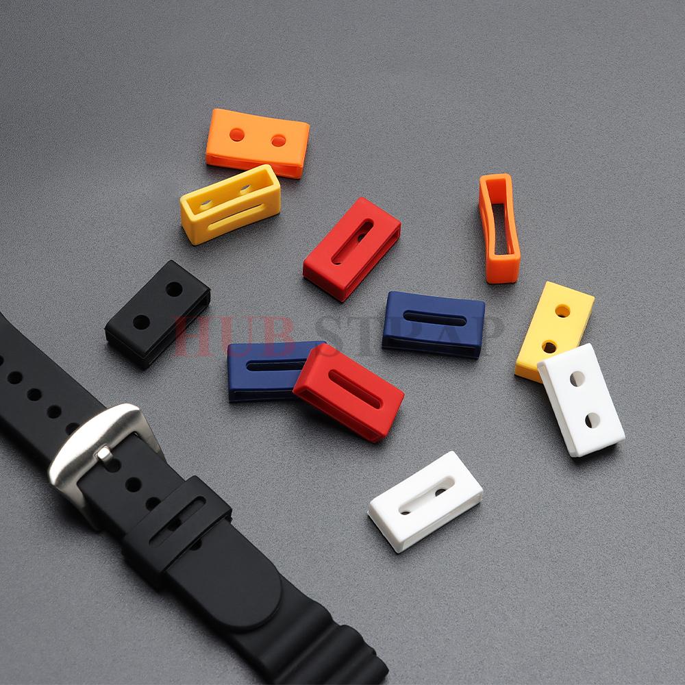 Gummi-Ring Uhrenarmband-Schlaufen Silikon für Casio Uhrenarmband Halter Halterung Beweglicher Uhrenring Kreis Uhrenzubehör