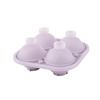 Reusable Large Silicone Ice Cube Tray with Lid Non-Stick Round Ice Ball Maker for Birthday Party Bar  Cold Drinks
