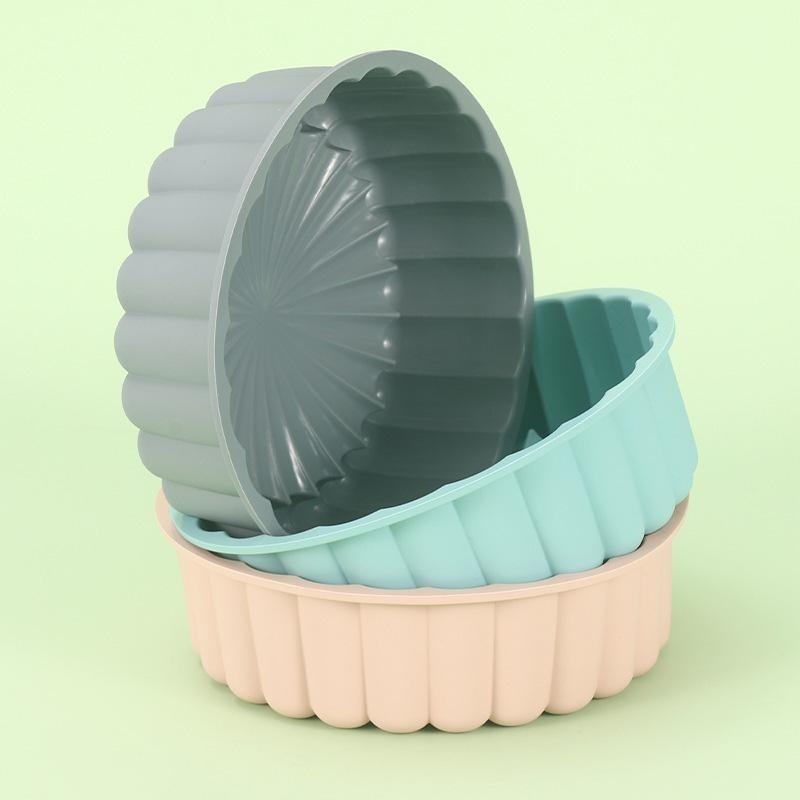 Silicone Cake Pan Round Air Fryer Oven Baking Pan Mold High Temperature Resistant Bread Toast Cake Mould