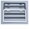 1/2Pcs Black Car License Plate Frame - 2 Hole Stainless Steel Rustproof Universal Front Rear Plate Cover Accessory