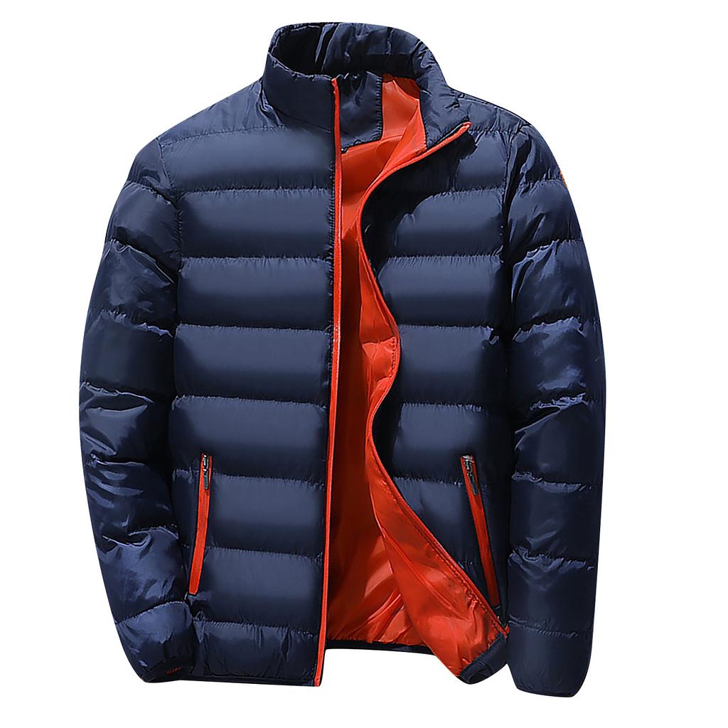 Men's Winter Thickened Lightweight Warm Sports Jacket Youth Stand-up Collar Casual Jacket