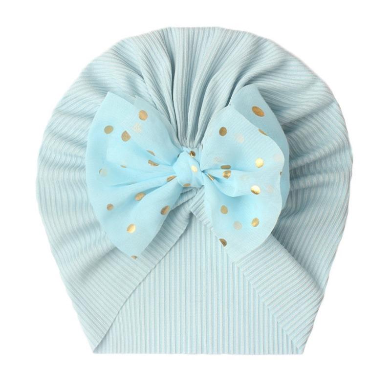 Seasonal new threaded baby headgear, children's bow pullover hat, headhat, baby Indian hat