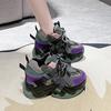 Fashion 2025 New 9.5cm Women Chunky Sneakers  Autumn High Platform Dad Shoes Women Casual Trainer Sneakers Thick Sole Vulcanize Shoes