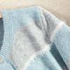 Women's Wool Blend Contrast Stripe Knit Cardigan