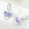 MISEFF S925 Silver Earring Exquisite Elegant Purple Butterfly Earring Original Fashion Jewelry Birthday Gift For Women