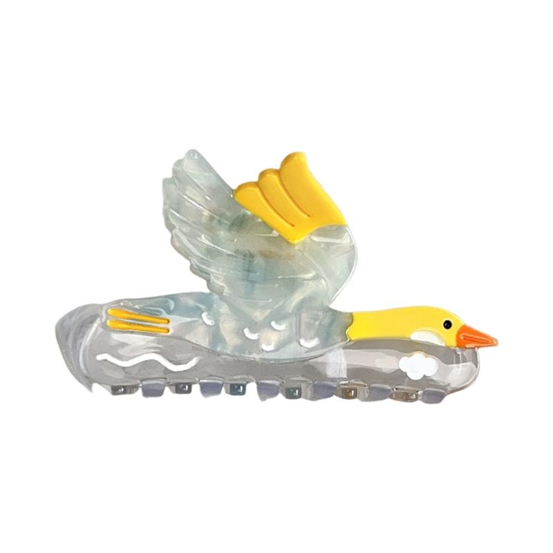 

Stylish Wild Gooses Acetate Hair Claw Clip Unique Designs Women s Hair Accessory for Daily Outings and Casual Gatherings зелёный