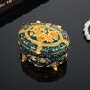 Oval Rose Enamel Box European Style Antique Storage Case Earring Display Box  Ring Organizer