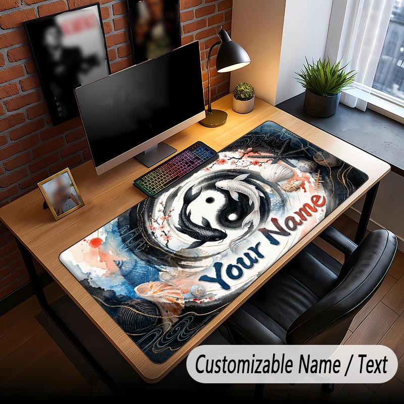 Music General Theme Custom Mouse Pad Personalized With Name Text Customized Desk Mat For Office Home Decor