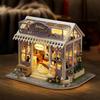 CUTEROOM Miniature House Kit for Beginners, DIY Wooden Dollhouse, Cat Paradise, Handmade Craft Kit with Mini Furniture, Home Decor, Perfect Gift (AC00