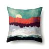 Polyester Pillowcase Automobile Decoration Mountain Home Print Pillowcase Waist Cushion Cover Bedside Cushion Cover Bedside Cushion Cover