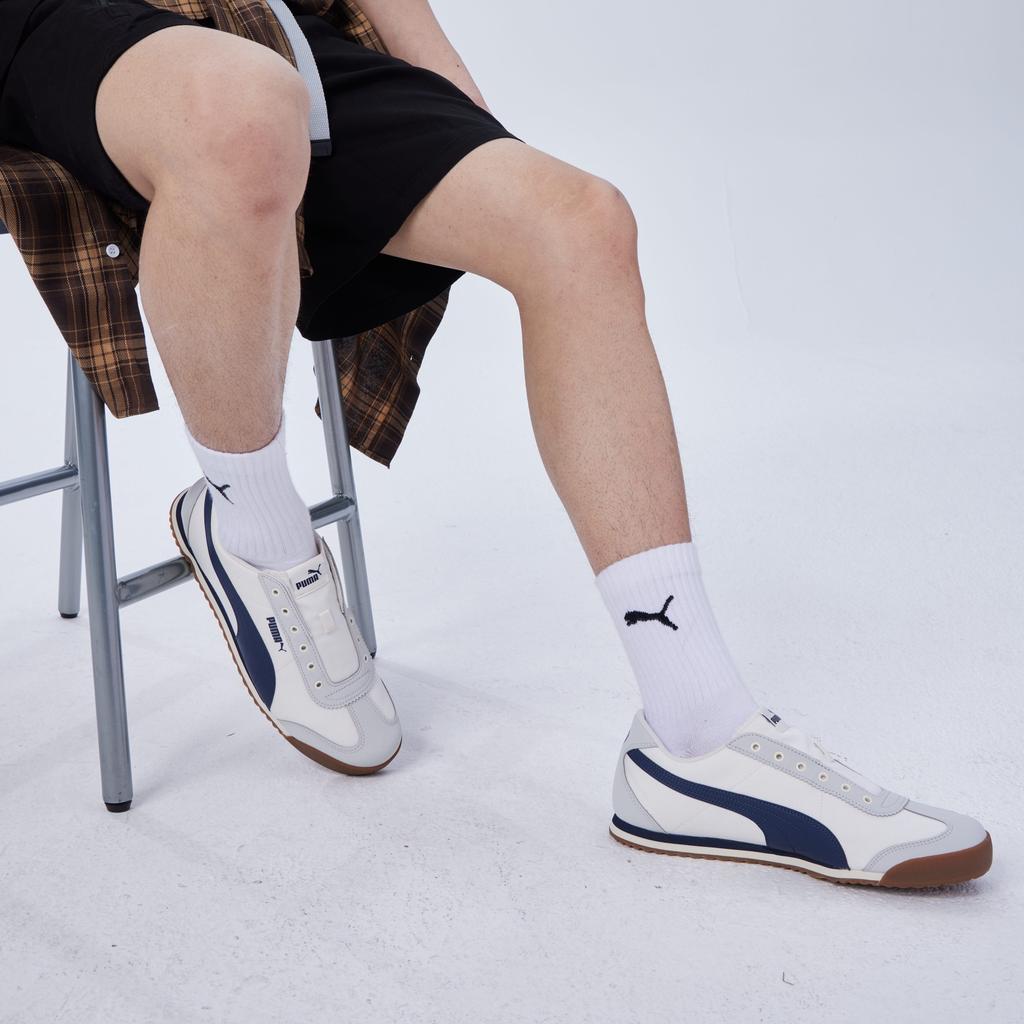 Puma Turino 2 Retro Comfortable Low-Top Lifestyle Sneakers Unisex Sneakers White Gray Blue 408704-01