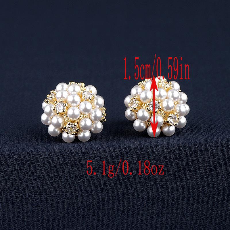 2025 Light Luxury Cluster Pearl Stud Earrings - Exquisite & Unique High-End Style