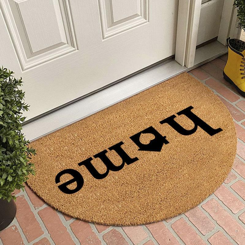 Half Circle Carpet Entrance Carpet Entrance Door Anti Slip Dustproof and Dirt Resistant Floor Mat 40*60cm
