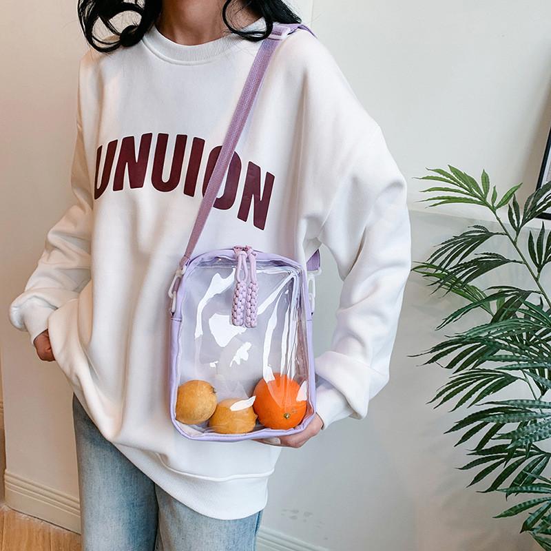 Nylon Casual Fashion Small Square Shoulder Bag With Zipper Closure For Daily Use