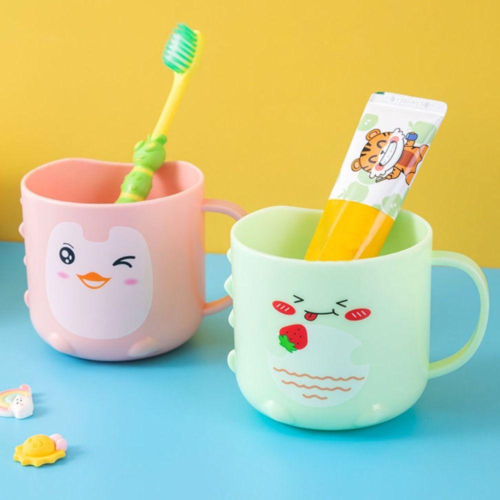 Pingvin Barn Baderom Liten And Tannbørste Småbarn Munnskyllkopp Pussing av Tenner