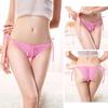 Ladies Sexy Thongs Briefs Open Crotch G-string Lace Bowknot Panties Underwear
