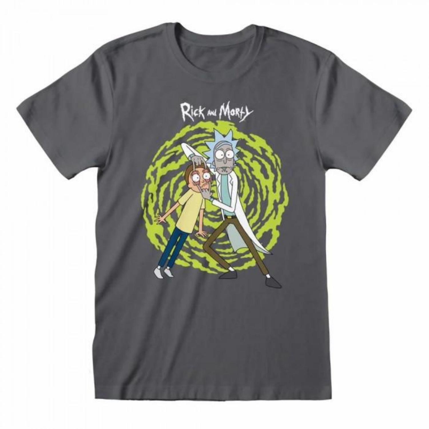 Rick And Morty Unisex Adult Spiral T-Shirt S