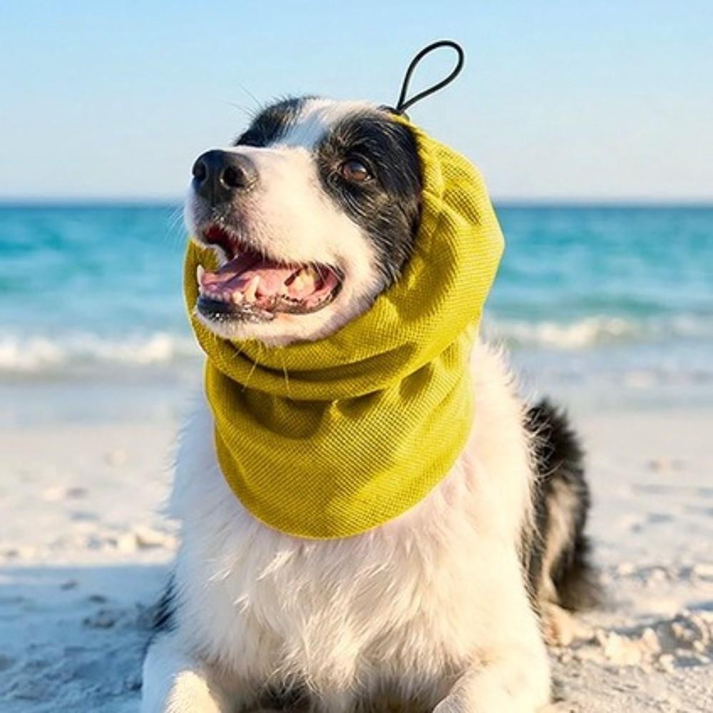 Elastic Mesh Dog Cooling Head Cover Quick Dry Anti-mite Dog Ear Cover Anti Insect Mosquito Pet Headgear Pet Neck Gaiter