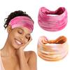 MAYCREATE® 2Pcs Head Bands for Women, Wide Hair Bands for Womens, Stretchy Pre-tied Sport Hair Band, Fashion Sweat Headband for Women, Moisture-wick