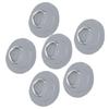 6 Pcs PVC D Ring Patch Elastic Rope Set Stainless Steel D Ring Patch Bungee Cord SetGray