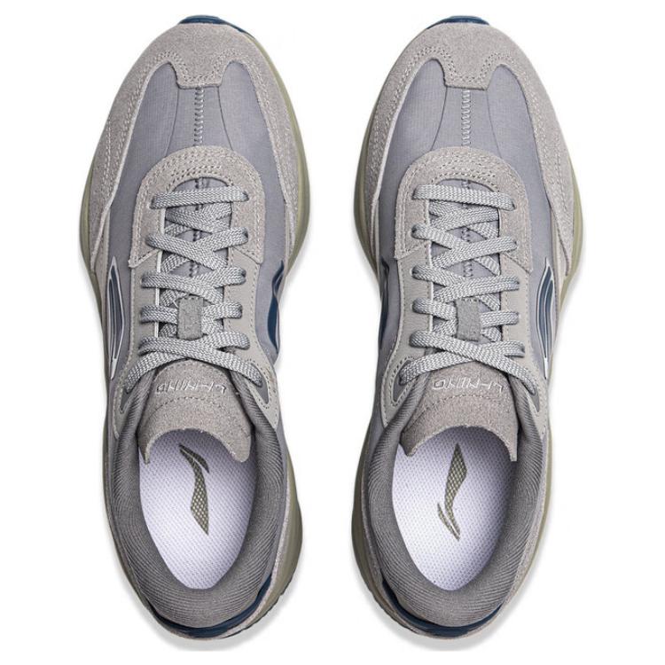 New LINING Load Capacity 2.0 Casual Shoes Men's Low top Elephant Gray/Nine Degrees Gray AGCU279-5