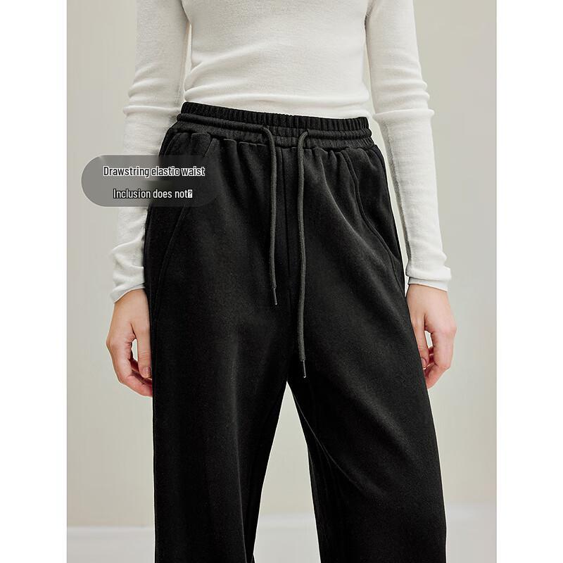 

INMAN Женские брюки из чистого хлопка с кулиской и широкими штанинами M