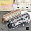 Cute Cartoon Capybara Bear Pvc Pen Bag Transparent Large Capacity Pencil Case Stationery Storage Bag Stationery Box Supplies