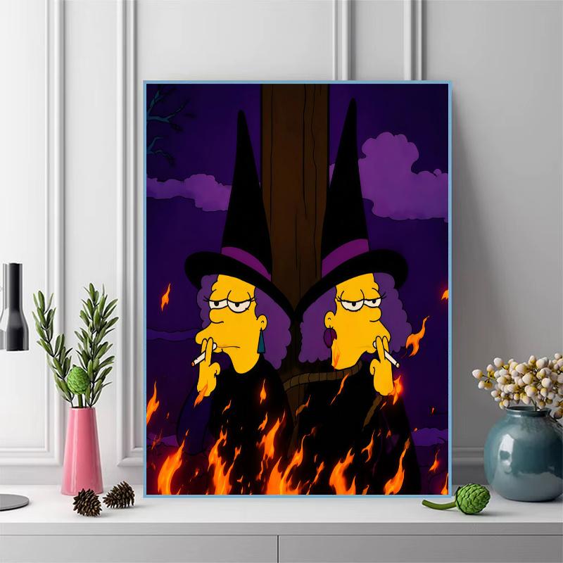 The Simpsons 100% Round Full Drill 5D DIY Diamond Painting Embroidery Cross Stitch Rhinestone Décor
