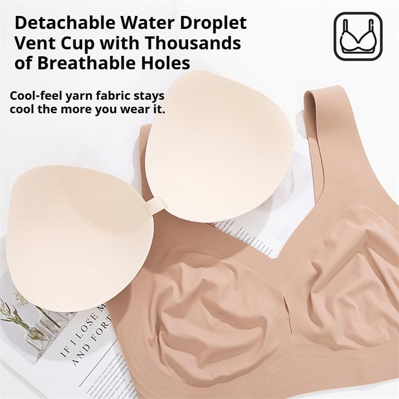 Plus Size Bra Summer Seamless Vest Flattering for Large Busts Push-up Style Thin and Sporty Plus Size Women's Bra