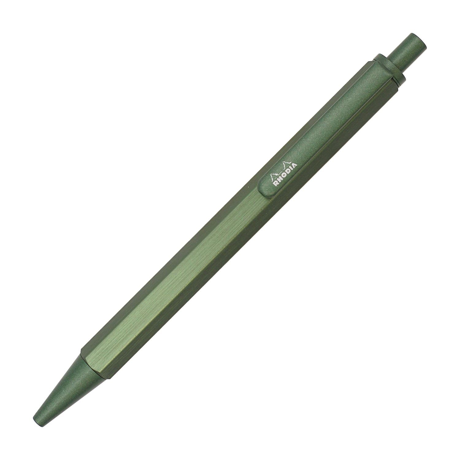 

RHODIA Script cf9387 Ballpoint Pen 0.7mm Oil-Based Sage Limited Edition Hexagonal Aluminum Anodized Brushed Finish