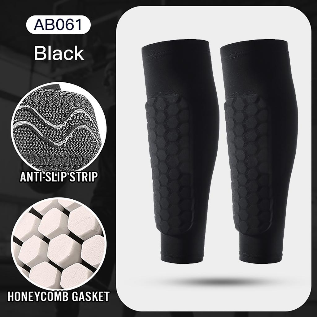 1/3 Pcs Leg Sleeves Shin Guards Shockproof Honeycomb Nylon Support Sock Shin Protector Soccer Gear Soccer Shields Sports Legging