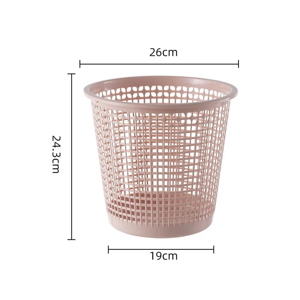 Plastics Trash Can   Household Waste Bin Keep Hands Clean Toilet Withdrawing Trash Can for HomeKitchen розовый